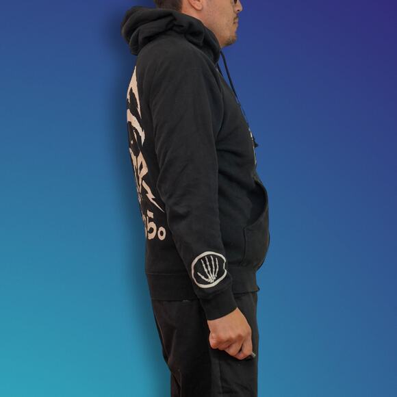 Lupe Fiasco 2010 'The Cool' Tour Black Zipper Hoodie - Rare - Picture 10 of 11